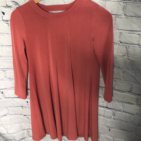 Bcbgeneration Womens Open Back Shift Dress 3/4 sleeves Rose Size XXS - Picture 3 of 9